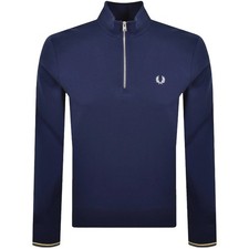 FRED PERRY QUARTER ZIP COTTON