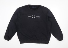 Fred Perry Men's Black XL Crew